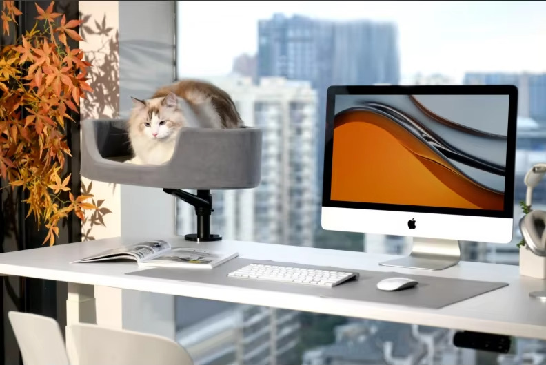 Cat Bed for DeskPerfect Cat Hammock for Home Office Desk Nest Rotable Adjustable